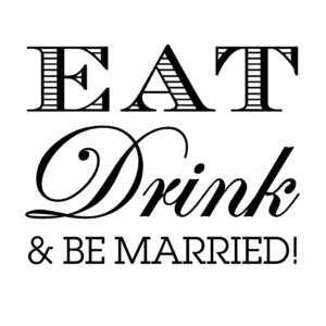 Three Designing Women Mix and Match Bridal Eat Drink Stamp