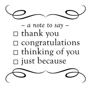 Three Designing Women Mix and Match Salutations Note To Say