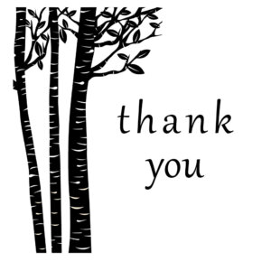 Three Designing Women Mix and Match Salutations Tree Thank You